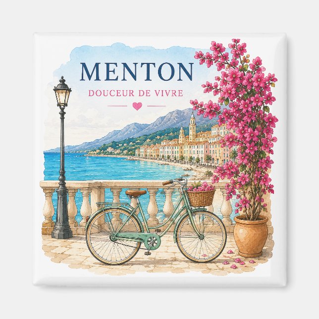 Menton French Riviera Magnet - bicycle  (Vorne)