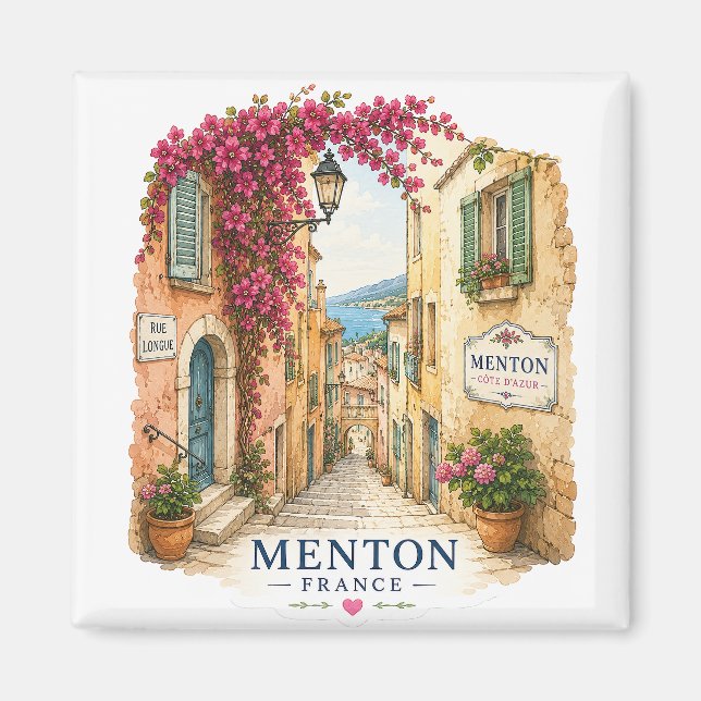 Menton French Riviera Magnet - Charming Old Town  (Vorne)