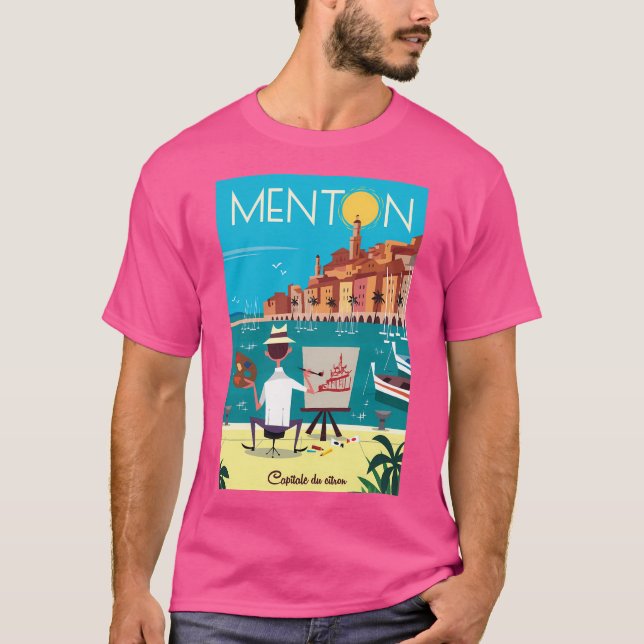 Menton Poster T-Shirt (Vorderseite)