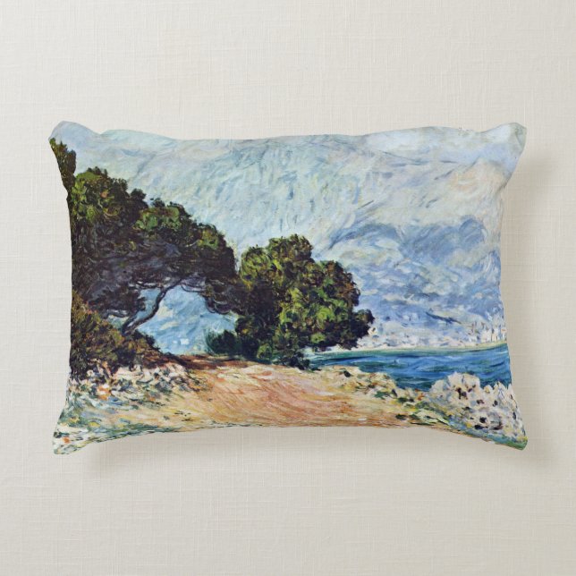 Menton Seen von Cap Martin von Claude Monet Dekokissen (Vorderseite)