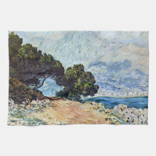 Menton Seen von Cap Martin von Claude Monet Geschirrtuch