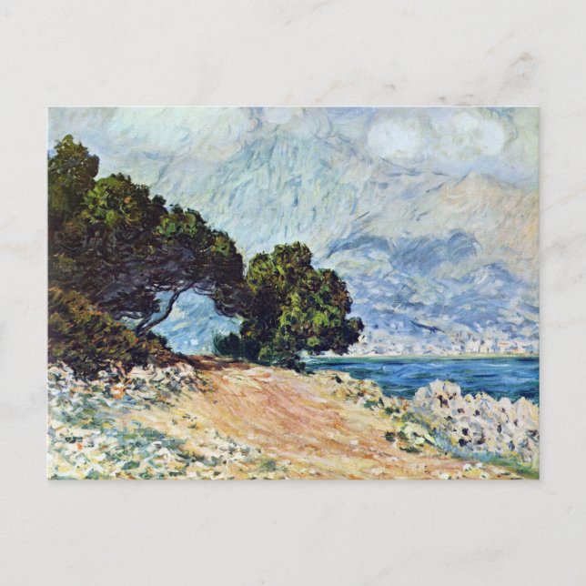 Menton Seen von Cap Martin von Claude Monet Postkarte (Vorderseite)