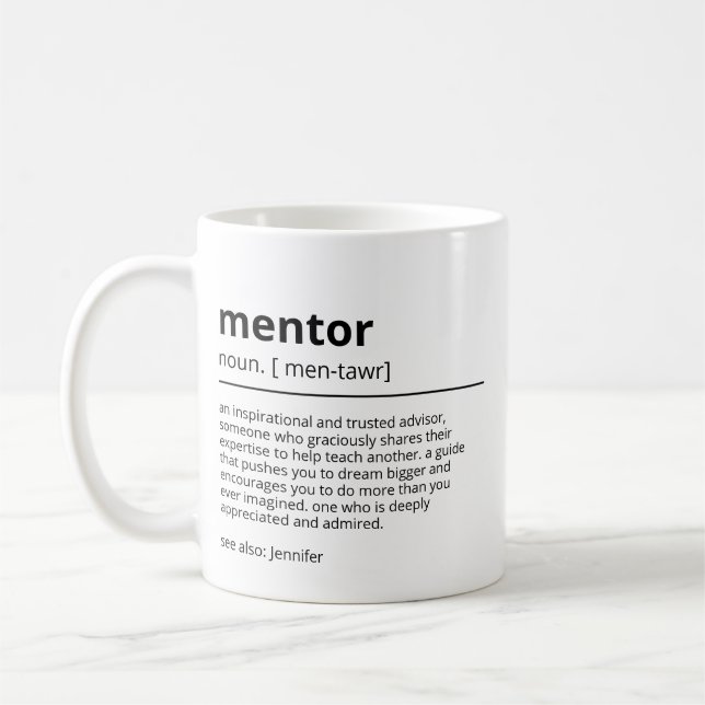 Mentor personalisierte Geschenke - Vielen Dank für Kaffeetasse (Links)