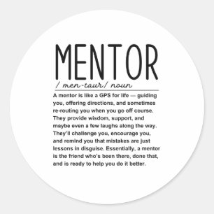 Mentor Runder Aufkleber