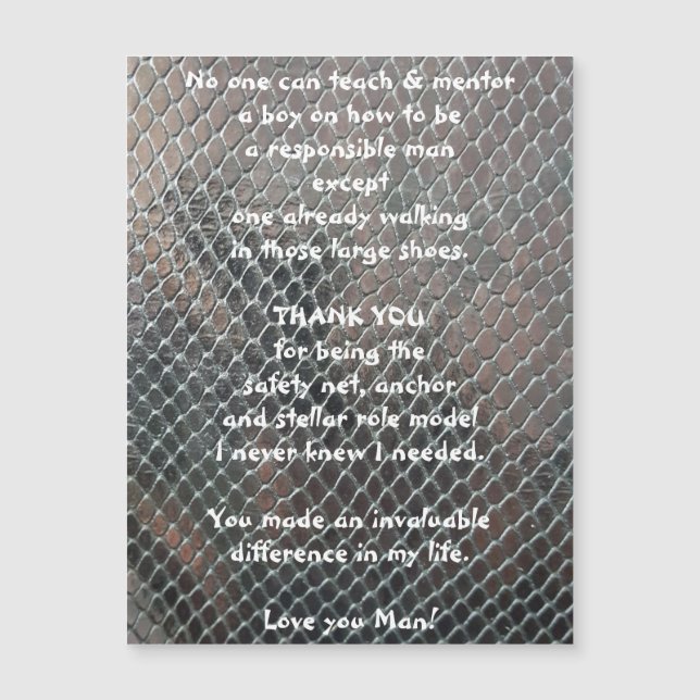 Mentor Vielen Dank Magnetkarte (Vorderseite)