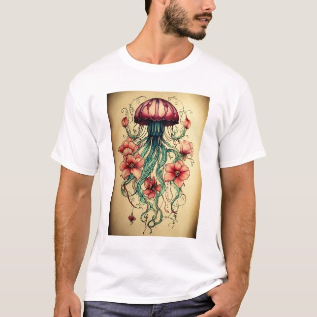 "Mentoring Jellyfish Design | Ozeanisch Inspiriert T-Shirt (Vorderseite)