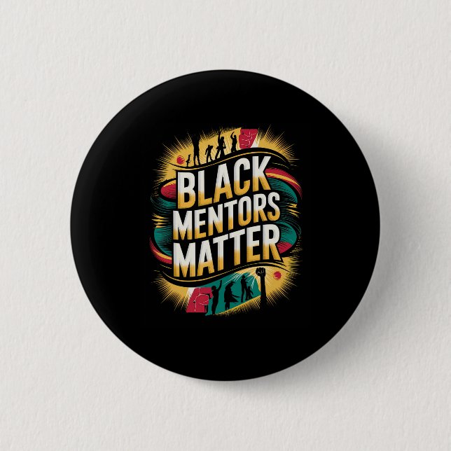Mentors der schwarzen Geschichte Problem Afrikanis Button (Vorderseite)