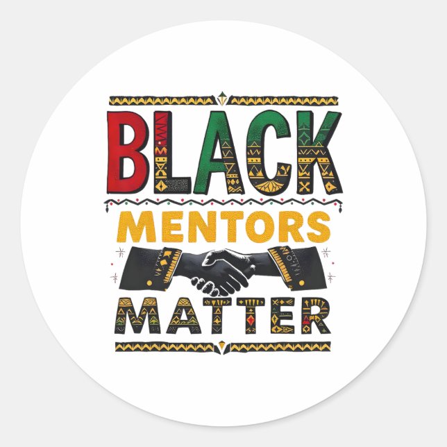 Mentors der schwarzen Geschichte Problem Afrikanis Runder Aufkleber (Vorderseite)