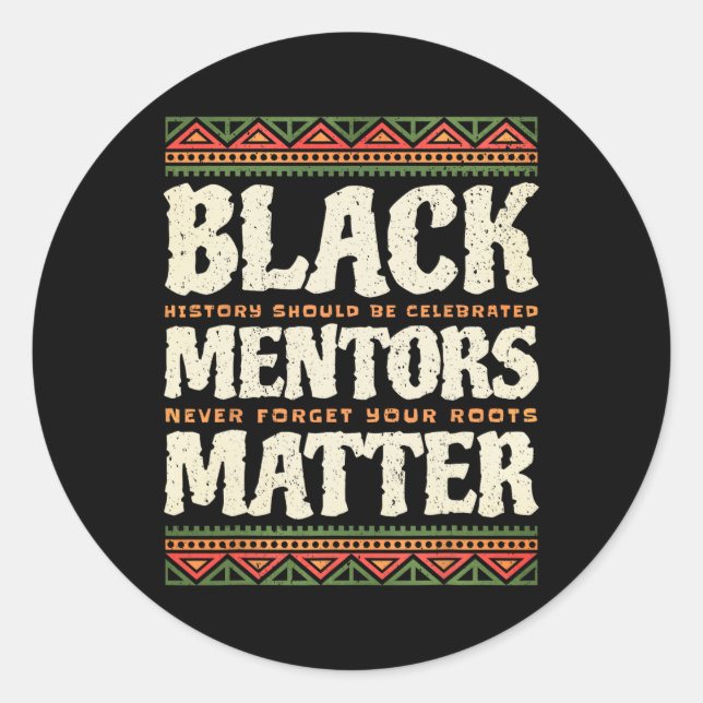Mentors der schwarzen Geschichte Problem Afrikanis Runder Aufkleber (Vorderseite)