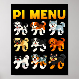 Menü 314 Mathelehrer Frohen Pi(e) Tag Lehrer Hunde Poster