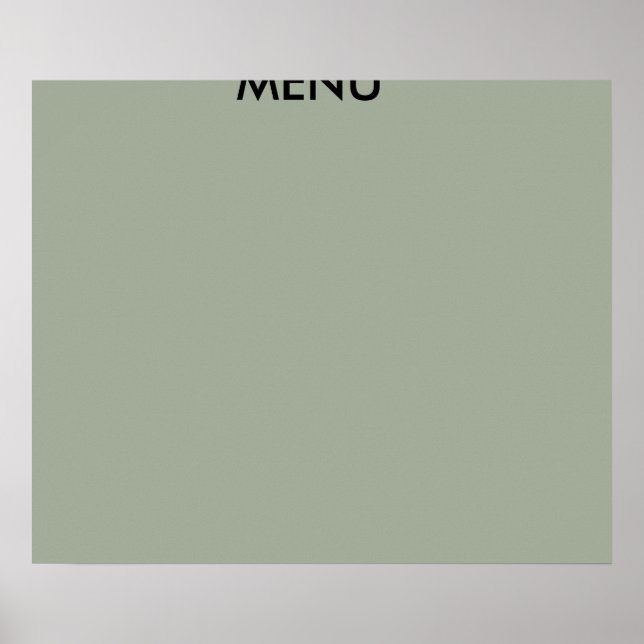 MENU ART POSTER (Vorne)