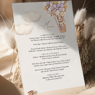 Menu Bear Baby Showballon Begleitkarte