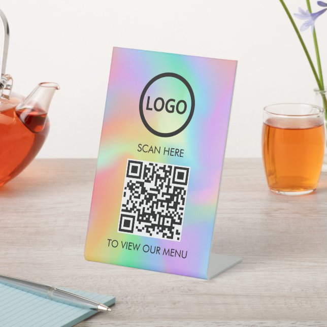 Menü "Beruflicher QR-Code" Sockelschild (In SItu)