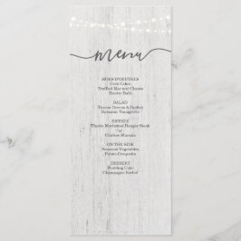 Menü "besondere Anlass" | Rustikale Romantik Menükarte