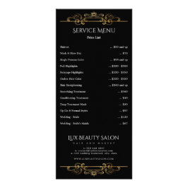 Menü "Black Gold Classic Wirbel Service Price List