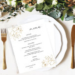 Menü "Budget Gold Lands Floral"<br><div class="desc">** SATIN PAPIER IST PAPIERTHIN. AKTUALISIEREN SIE DAS PAPIER FÜR EIN BILDERPAPIER. HAT EINE OPTION FÜR ENVELOPES. *** Rette Geld auf formelle Einladungen mit dieser kleineren Einladung, die eine Option für Umschläge hat. Feiern Sie Ihre Hochzeit oder Ihr Party stilvoll mit einer eleganten Touch. Erstellen Sie Ihre eigene goldgeflechtete Blüte...</div>