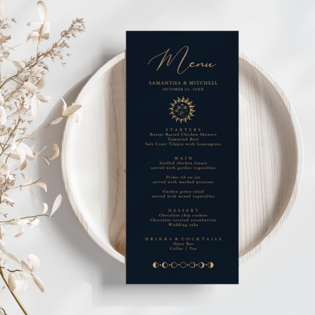 Menü "Celestial Sun and Moon" Menükarte (Von Creator hochgeladen)