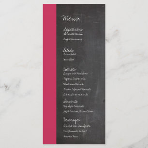 Menü "Chalkboard Pink Wedding" Menükarte