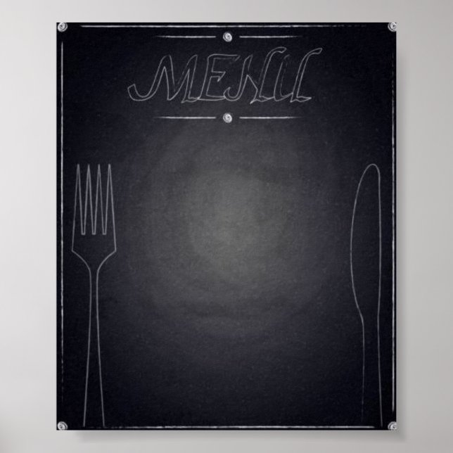 Menü "Chalkboard" Poster (Vorne)