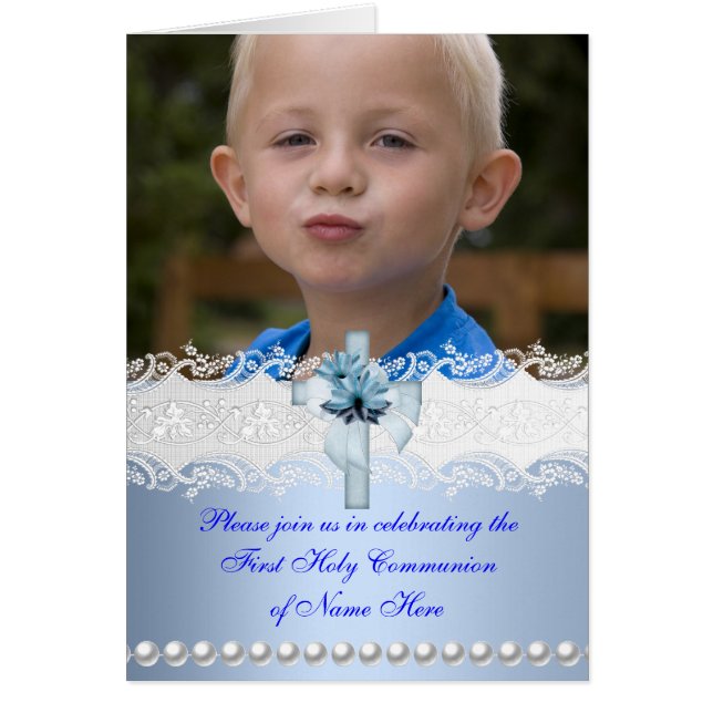 Menü Dinner Card Erste heilige Kommunion (Vorne)