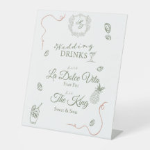 Menü "Drinks" der Kaste Wedding Monogram