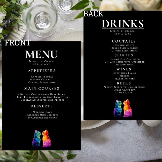 🌈 MENU + DRINKS Purrfectly Yours: A Rainbow Love  Menükarte (🌈 MENU + DRINKS Purrfectly Yours: A Rainbow Love)