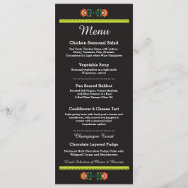 Menü Fiesta Party Mexikanische Hochzeitsempfehlung Einladung