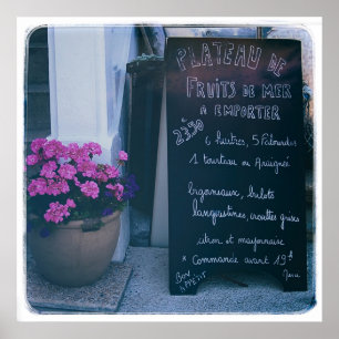Menü "French Chalkboard" Poster