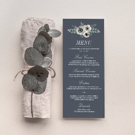 Menü für Anemone und Eukalyptus Wedding Menükarte