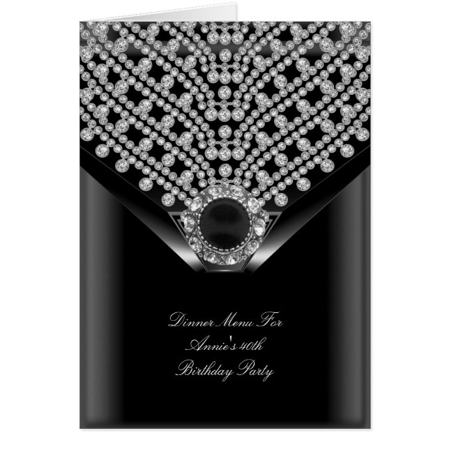 Menü für Annie Card (Vorne)