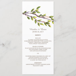 Menü für die Hochzeit von Pinselstrichen Menükarte