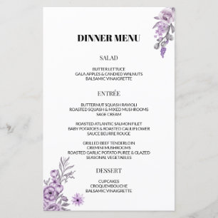 Menü für Hochzeiten im Orchid