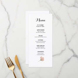 Menü für Hochzeiten oder Veranstaltungen in Wasser Menükarte