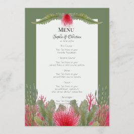 Menü für Hochzeitsempfang am Strand Einladung