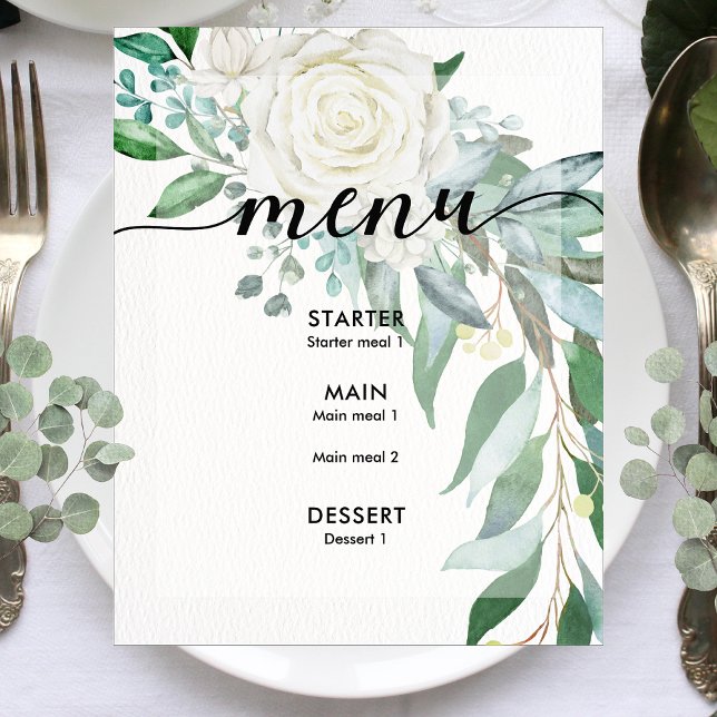 Menü für Veranstaltungen mit White Rose Custom Wed (Von Creator hochgeladen)