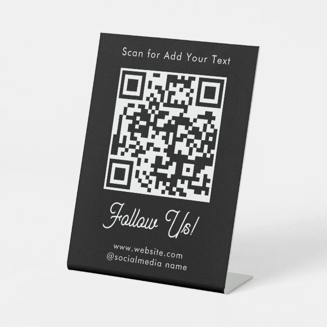 Menü Geschäft Jeder QR-Code-Scan-Podiumsschild Sockelschild (Vorderseite)