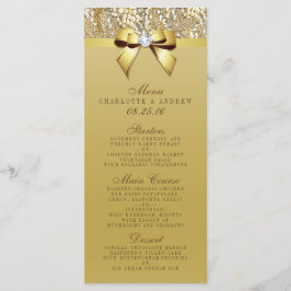 Menü "Gold Sequin Bow Wedding Collection" Menükarte