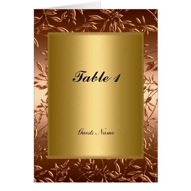 Menü "Gold Table Placement Card" (Vorne)