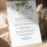 Menu Greenery Minimalistische SkriptWedding