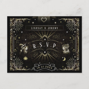 MENÜ Halloween Tarot Card Matching UAWG PostCard Einladungspostkarte