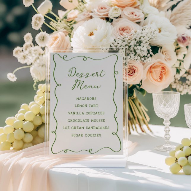 Menü "Handgezeichnete grüne Rahmen" Poster (Von Creator hochgeladen)