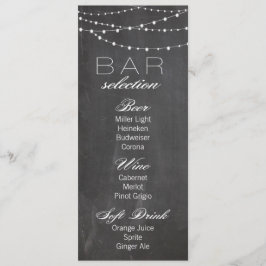 Menü "Hochzeiten" für Chalkboard- und Zeichenkette Menükarte