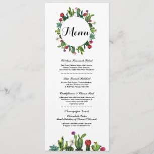 Menü Hochzeitsempfang Cactus Fiesta Mexican Menus Einladung