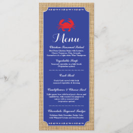 Menü Hochzeitsempfang Crab Boil Beach Einladung