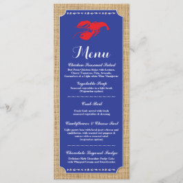 Menü Hochzeitsempfang Crawfish Boil Lobster Beach Einladung