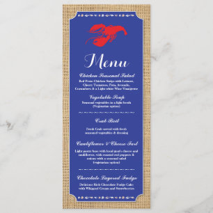 Menü Hochzeitsempfang Crawfish Boil Lobster Beach Einladung