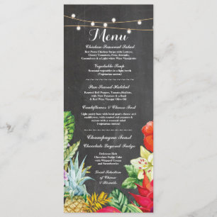 Menü Hochzeitsempfang Rustikal Kreide Aloha Karten
