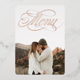 Menü im Vordergrund Foto Einladung