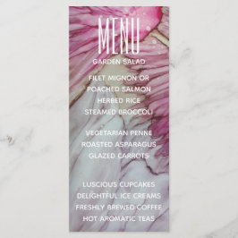 Menü-Karte für Hochzeiten Türkis und Lavendel Menükarte