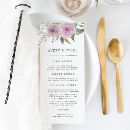 Menü-Karte für Violet & Sage Wedding Menükarte